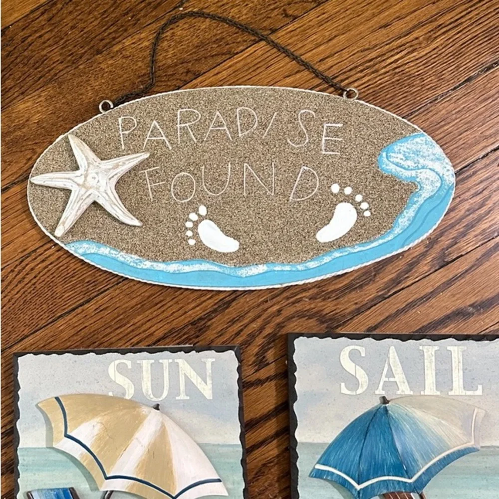 Beachcombers home decor paradise oasis sign beach summer lake house ocean happy - Picture 6 of 9